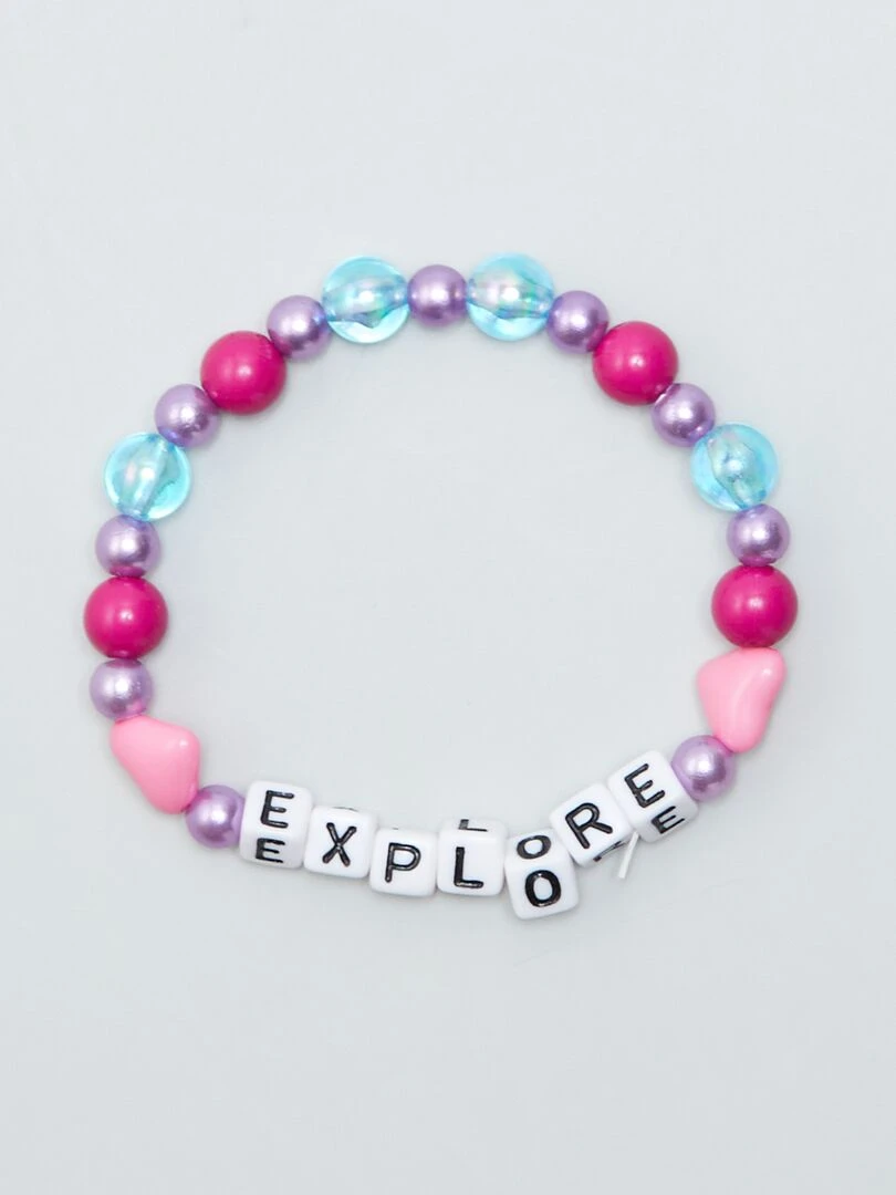 Lot de 3 bracelets   Blanc/rose