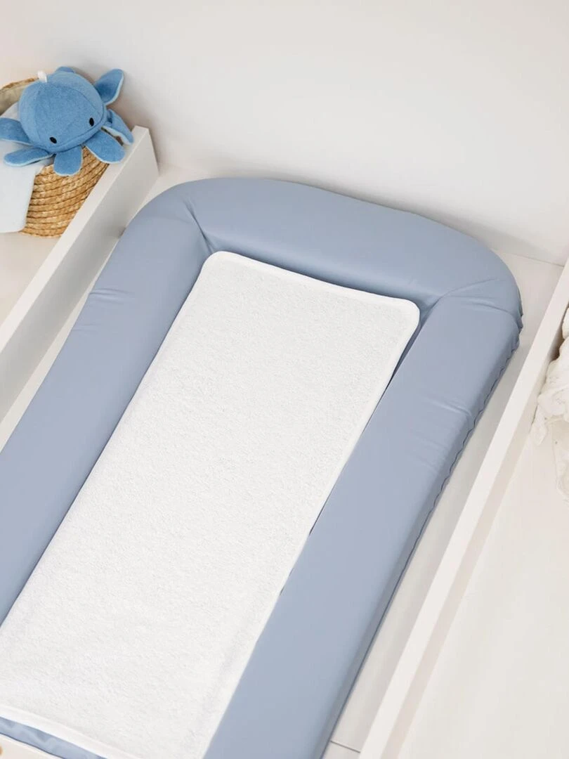 Matelas à langer avec 2 éponges amovibles Bleu