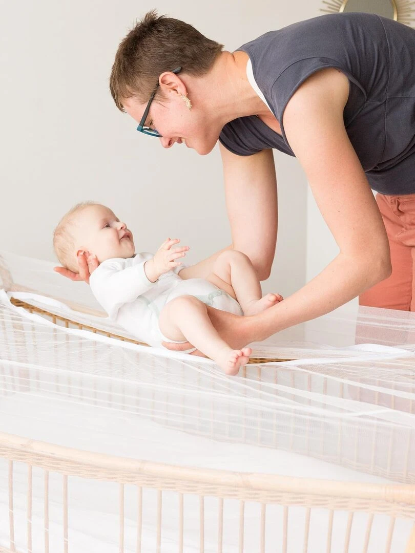 Moustiquaire pour lit bébé Blanc
