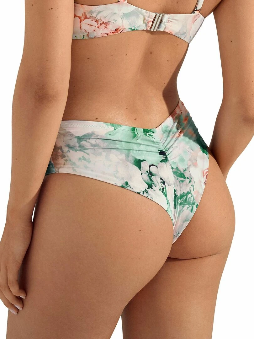 Bas maillot brésilien de bain échancré taille basse Japan Vert