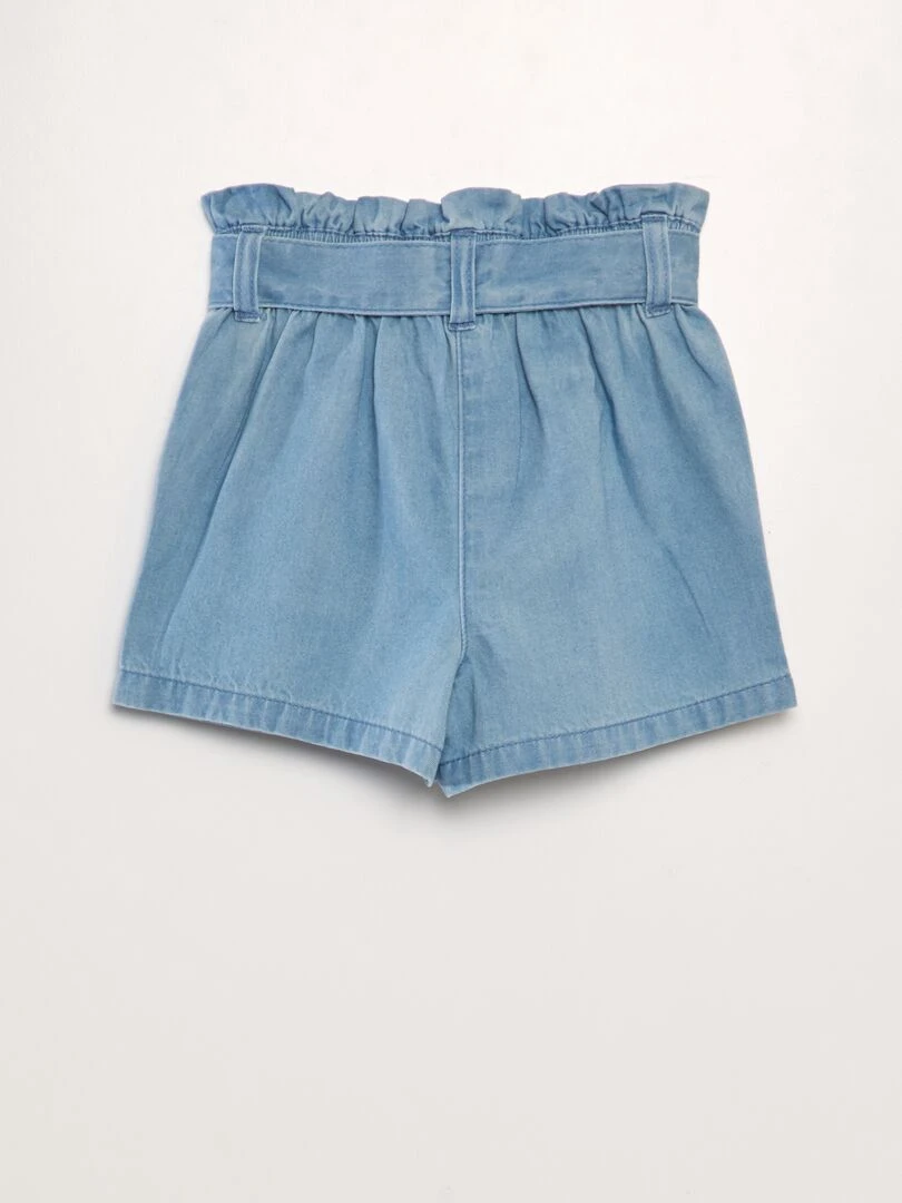 Short en denim   Bleu