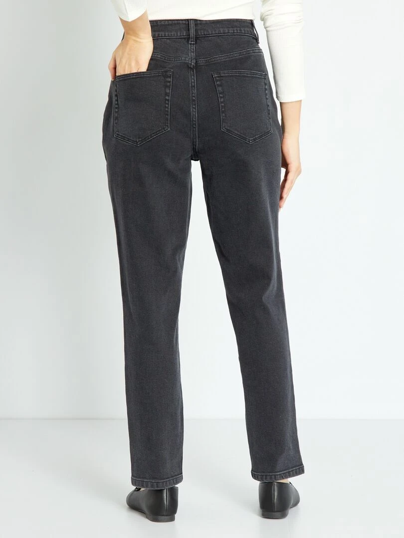 Jean mom à taille très haute   L28   Noir