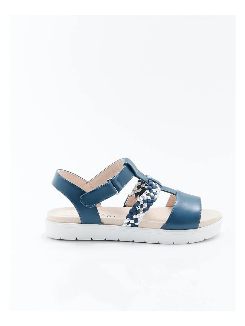 Sandales à brides tressées et lisses Amortyl   Damart   Bleu