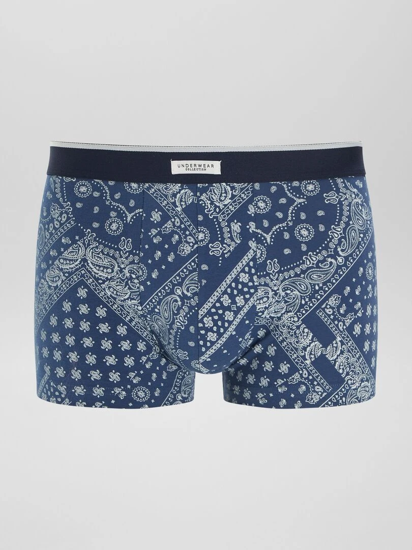 Lot 3 boxers stretch Bleu/rose
