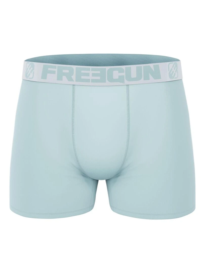 Lot de 3 boxers homme en coton Pastel Freegun   Bleu