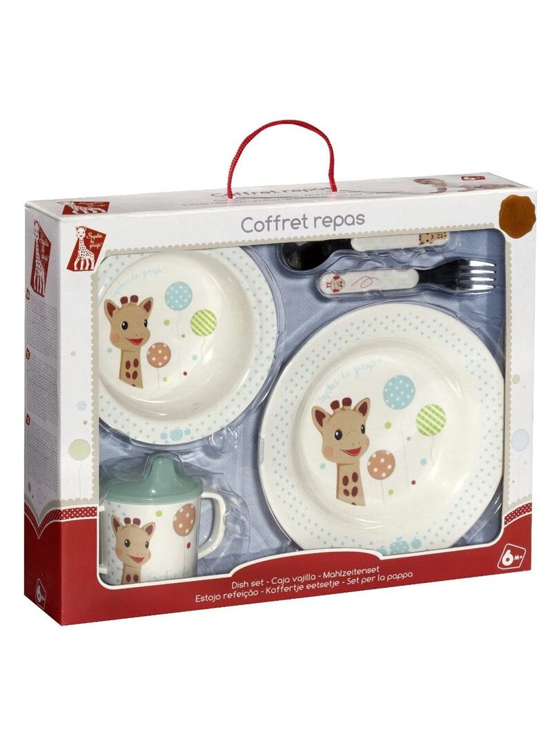 Coffret repas Sophie la girafe : Les ballons Bleu