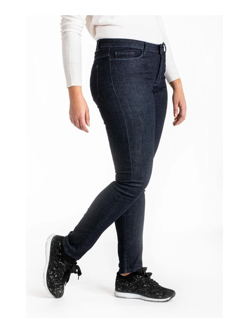 Jeans taille haute slim denim OBS6 'OBER' Bleu