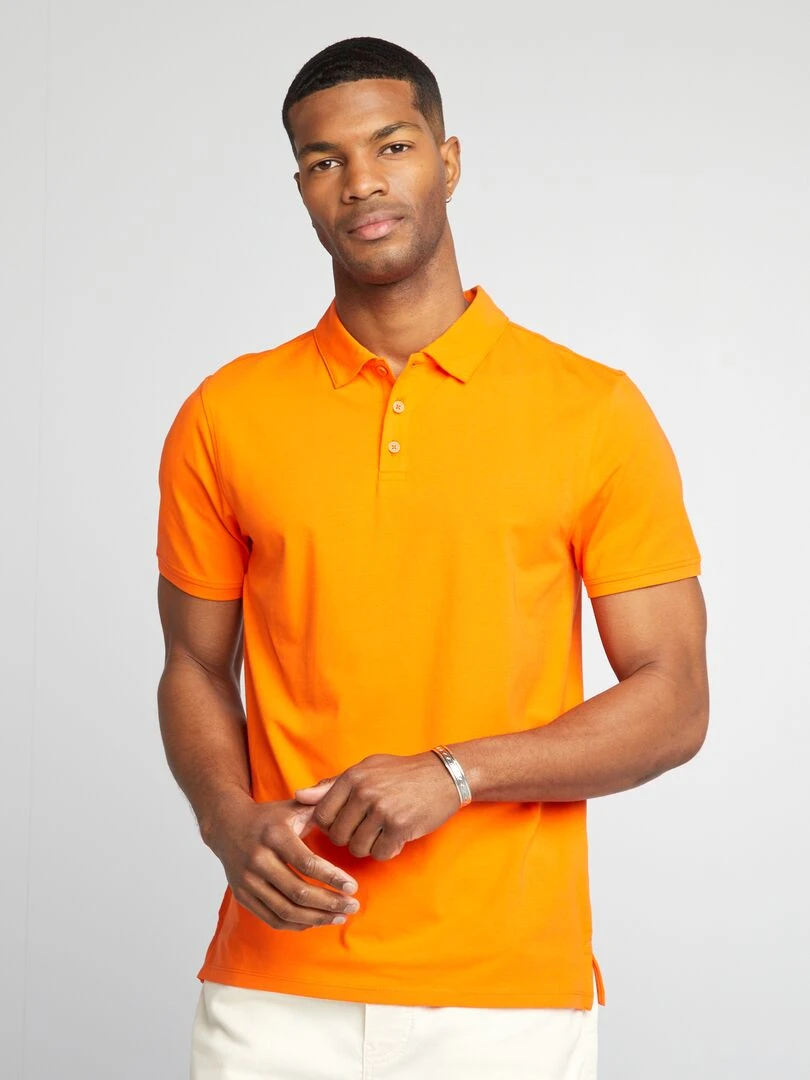 Polo stretch slim fit   Orange