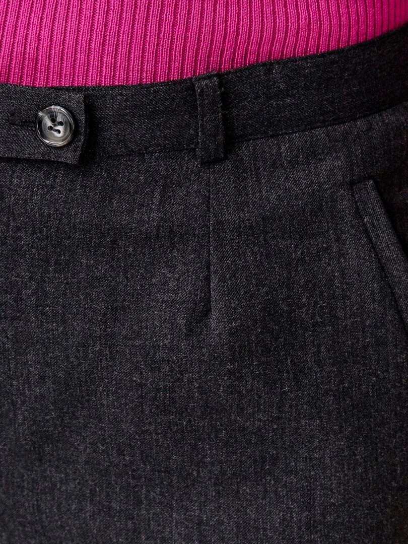 Pantalon flanelle bi extensible 2 statures   Damart   gris anthracite