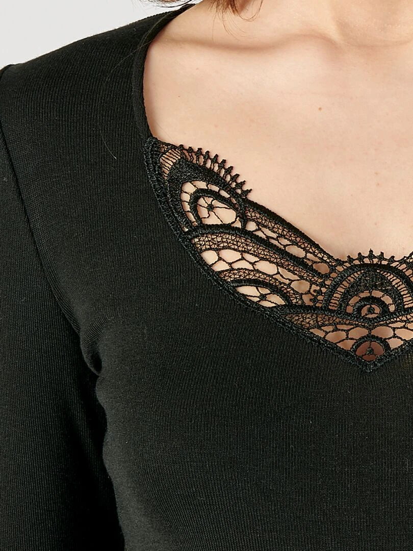 T shirt 'Damart' thermolactyl Niveau 3   noir