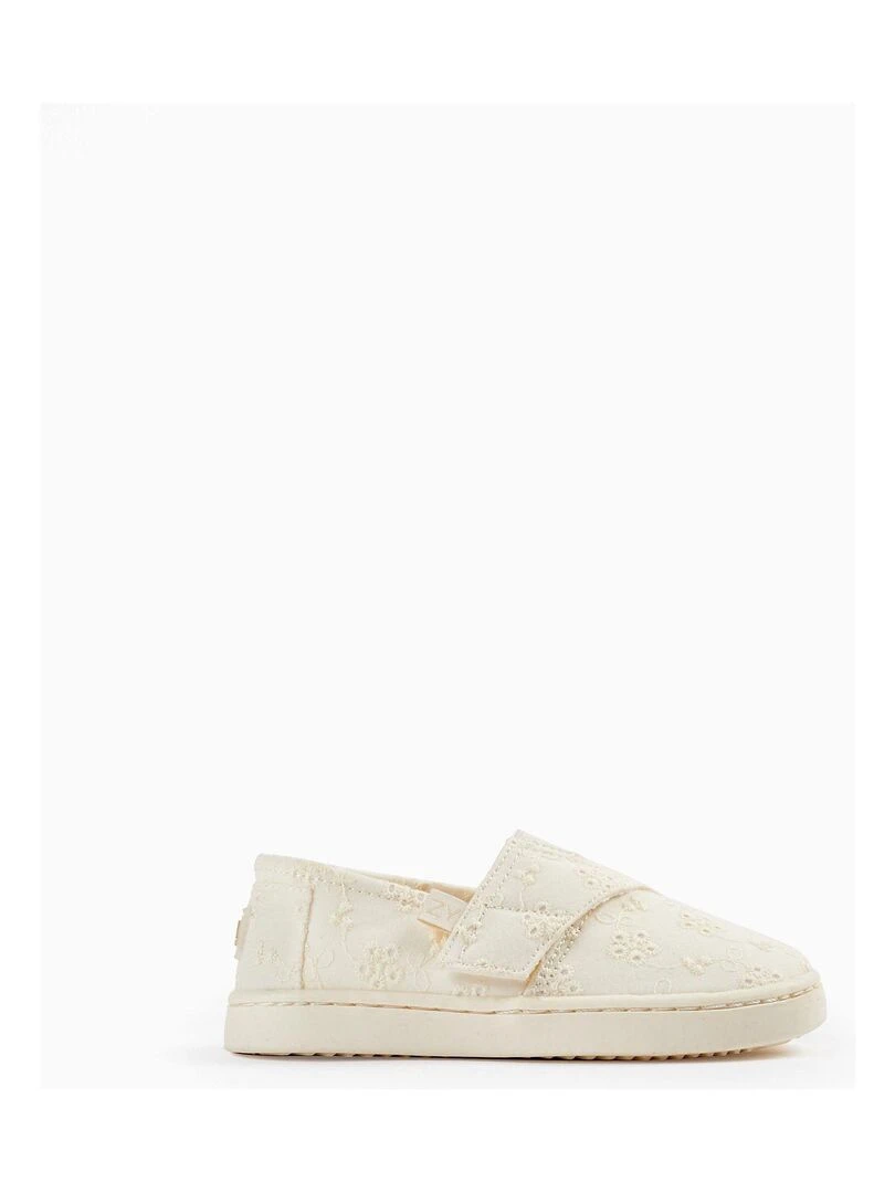 Espadrilles avec Broderie Anglaise pour Bébé Fille MATISSE Blanc