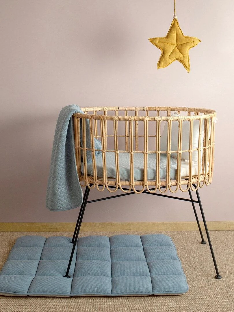Bemini Tapis de parc et jeu Pady tetra jersey et jersey   Bleu foncé