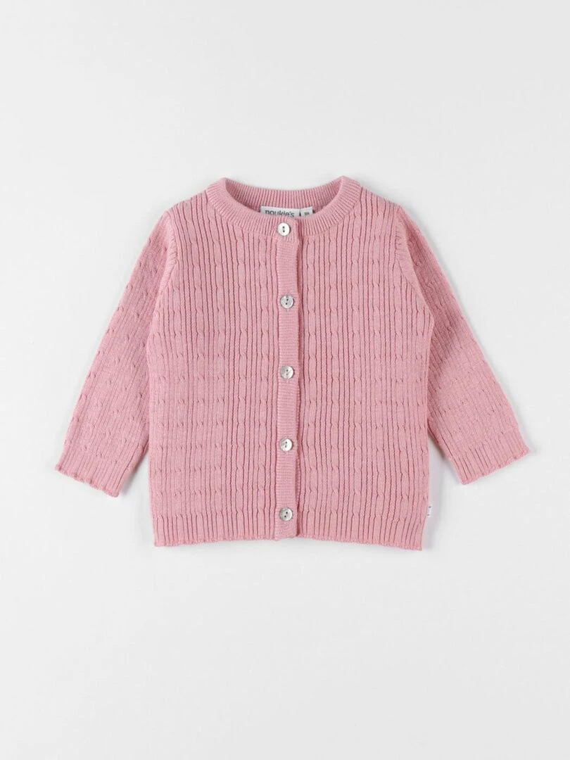 Cardigan en tricot tressé foncé Noukie's Rose