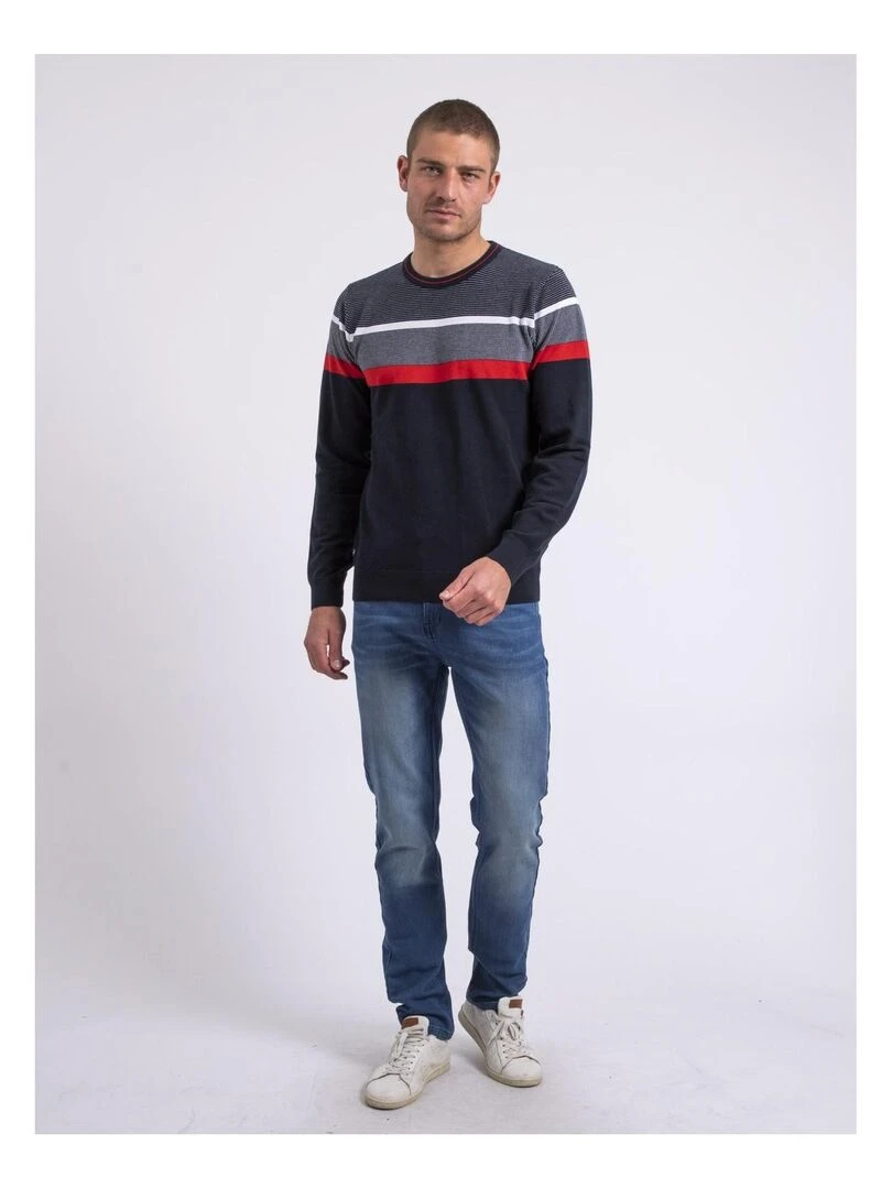 Pull fin col rond coton ARLO   Rouge