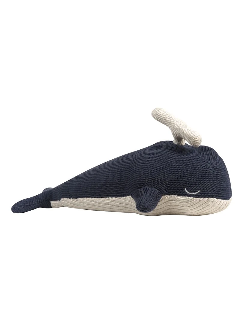Peluche baleine crochet en coton Bleu roi