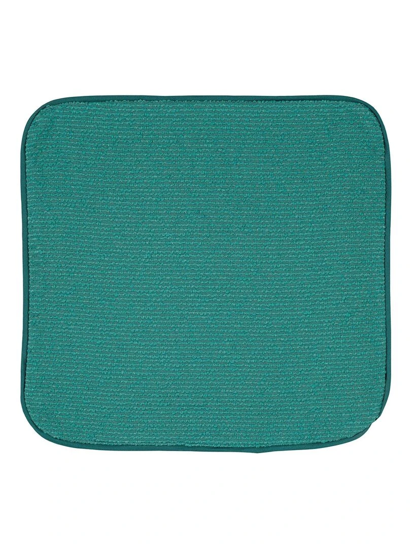Housse de coussin passepoilée Bleu