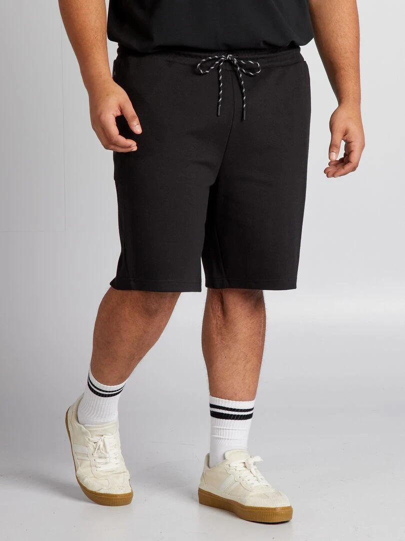 Bermuda façon jogging en piqué   noir