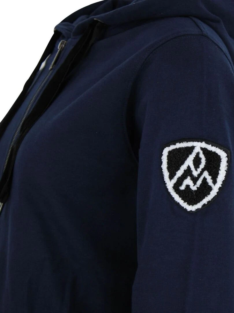 Sweat zippé à capuche femme ACLARA   Bleu marine