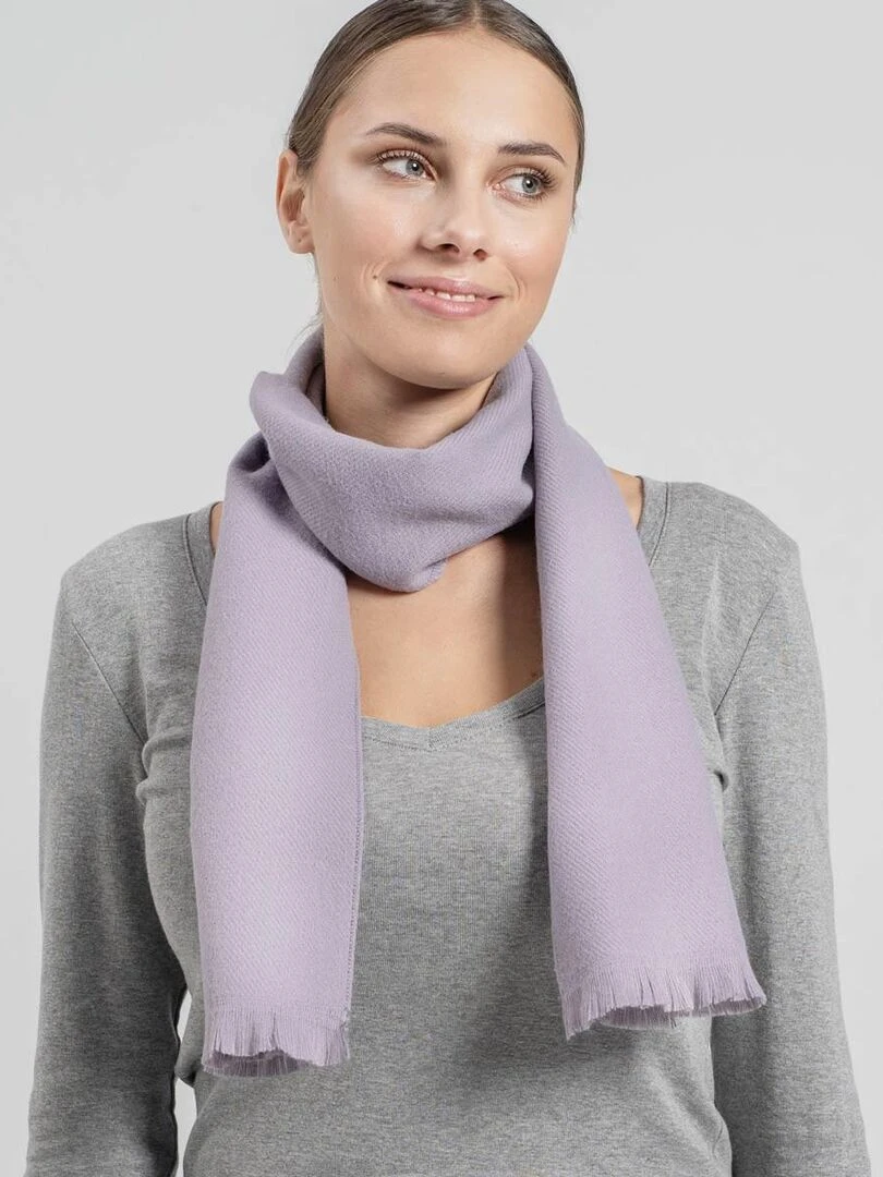 Echarpe Sherpa Fabriqué en France Rose parme
