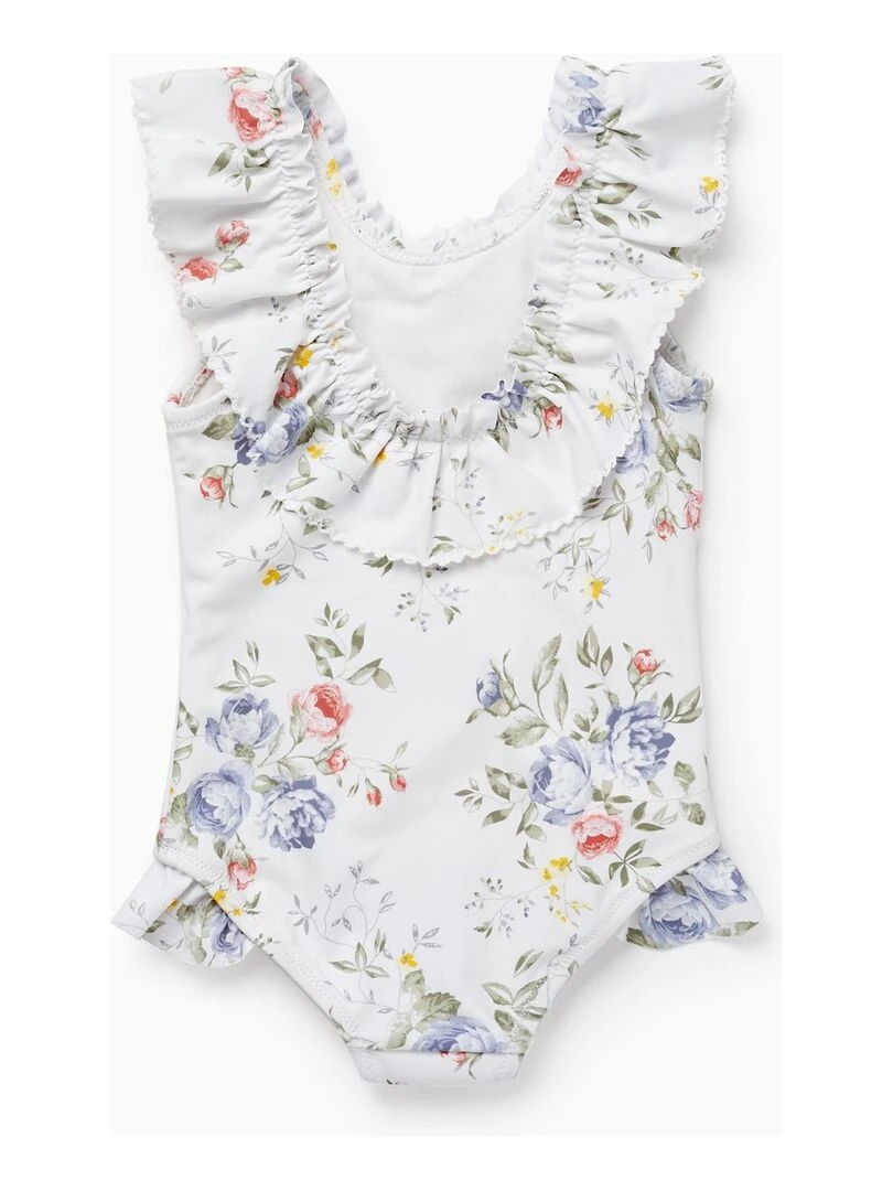 Maillot De Bain Avec Fleurs UPF 80 Pour Bébé Fille 'You&Me' BROTHERS&SISTERS Beige clair