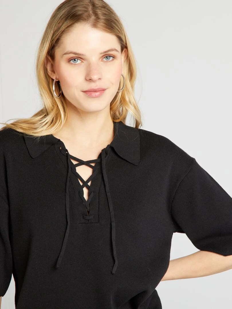 Pull en tricot   noir