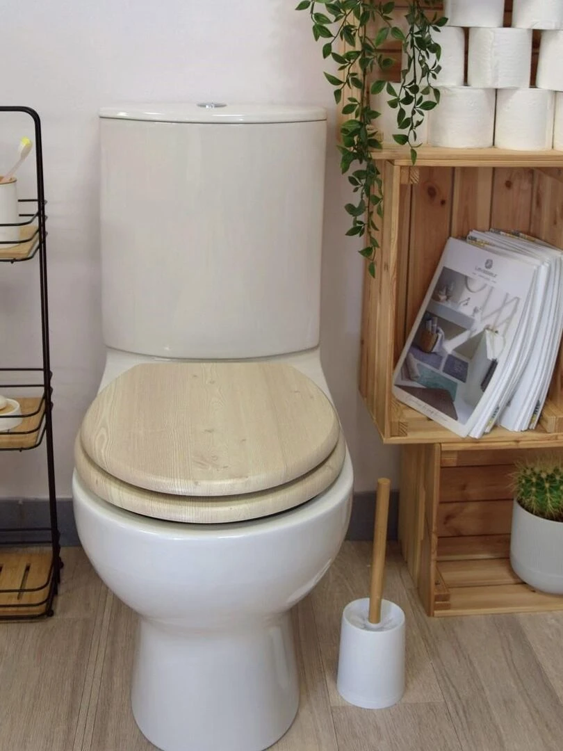 Guy Levasseur Abattant WC MDF compressé bois 43cm Beige