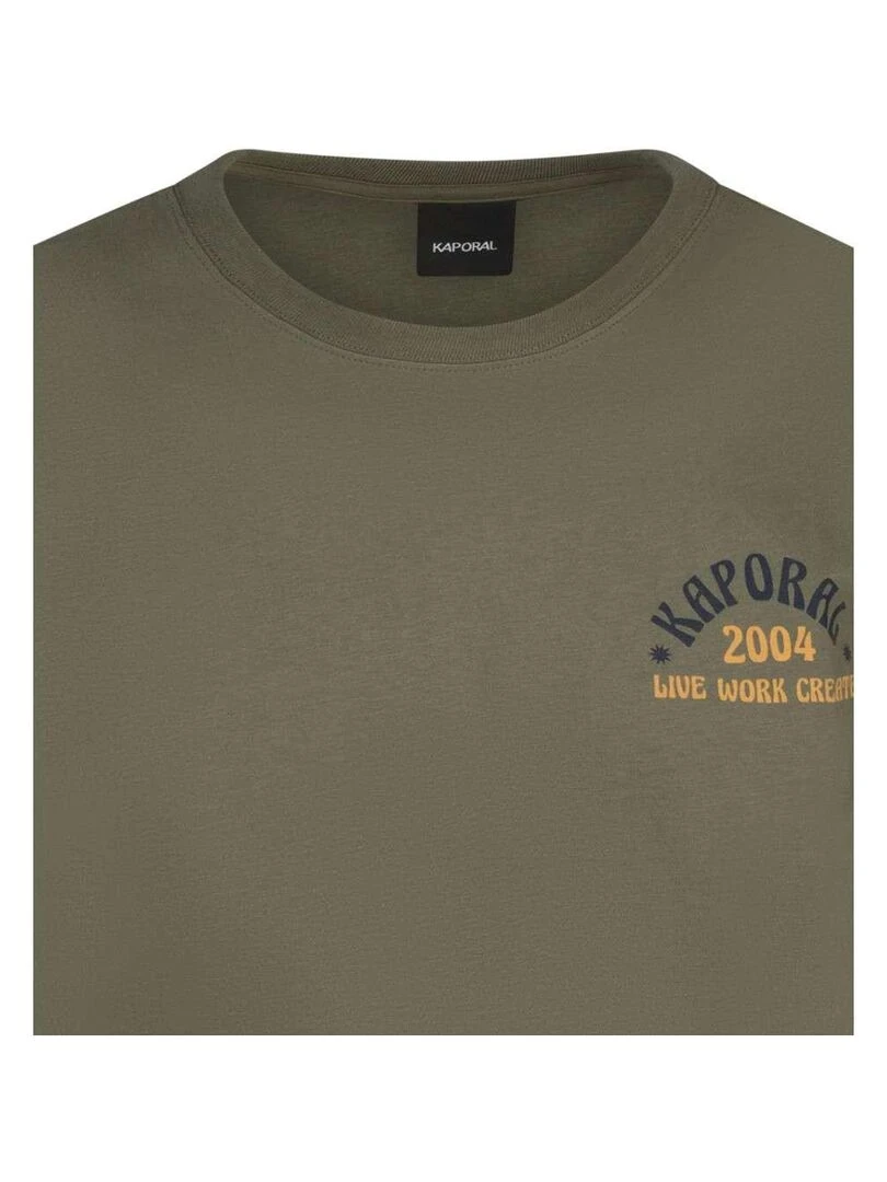 KAPORAL   T shirt coton col rond   Kaki