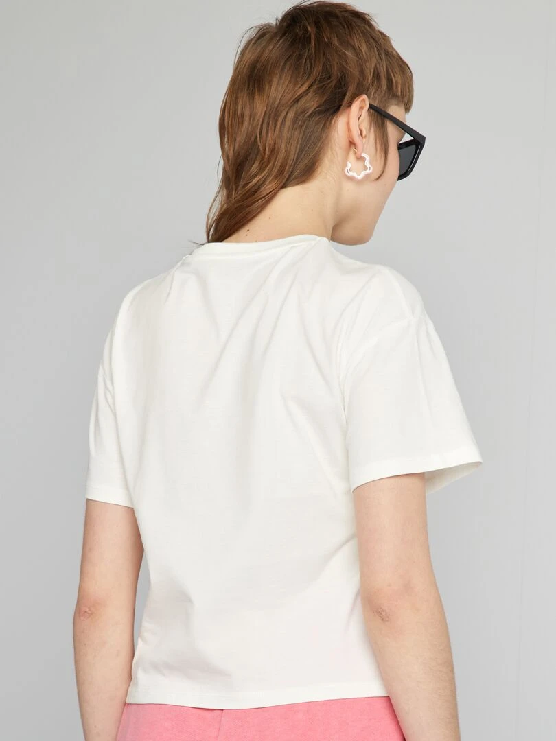 Tee shirt oversize imprimé   Blanc