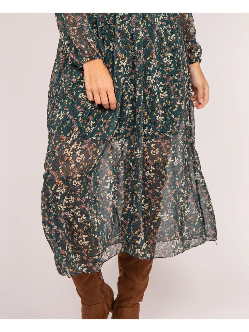 Robe longue motifs INCA   Vert