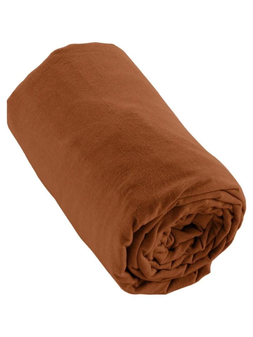 Drap Housse flanelle Collection Candice Orange
