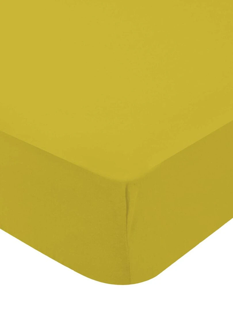 Drap housse enfant en jersey Jaune