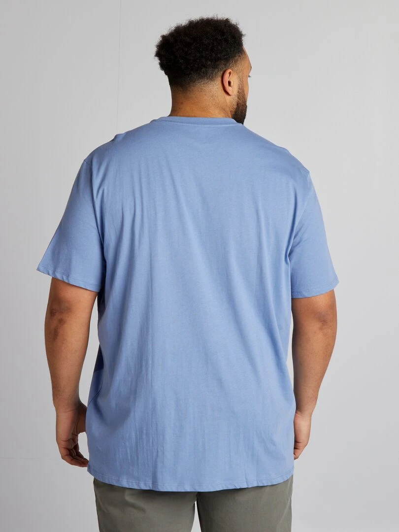 T shirt imprimé manches courtes   Bleu