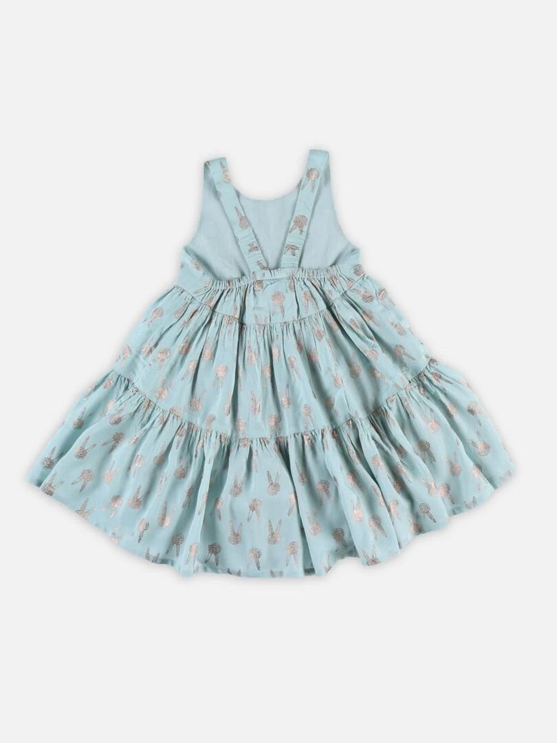 Robe à fines bretelles avec lapin lurex   Noukie's   Bleu