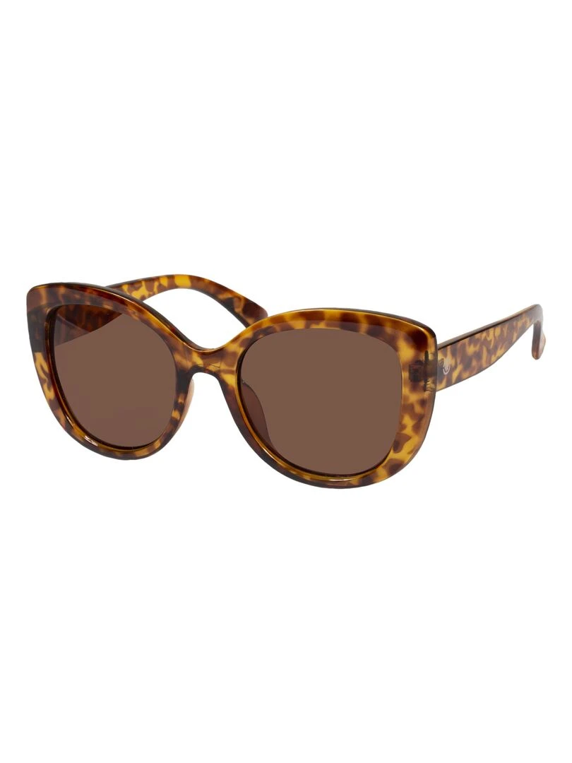 Lunettes de soleil Femme Papillon Ecaille Marron