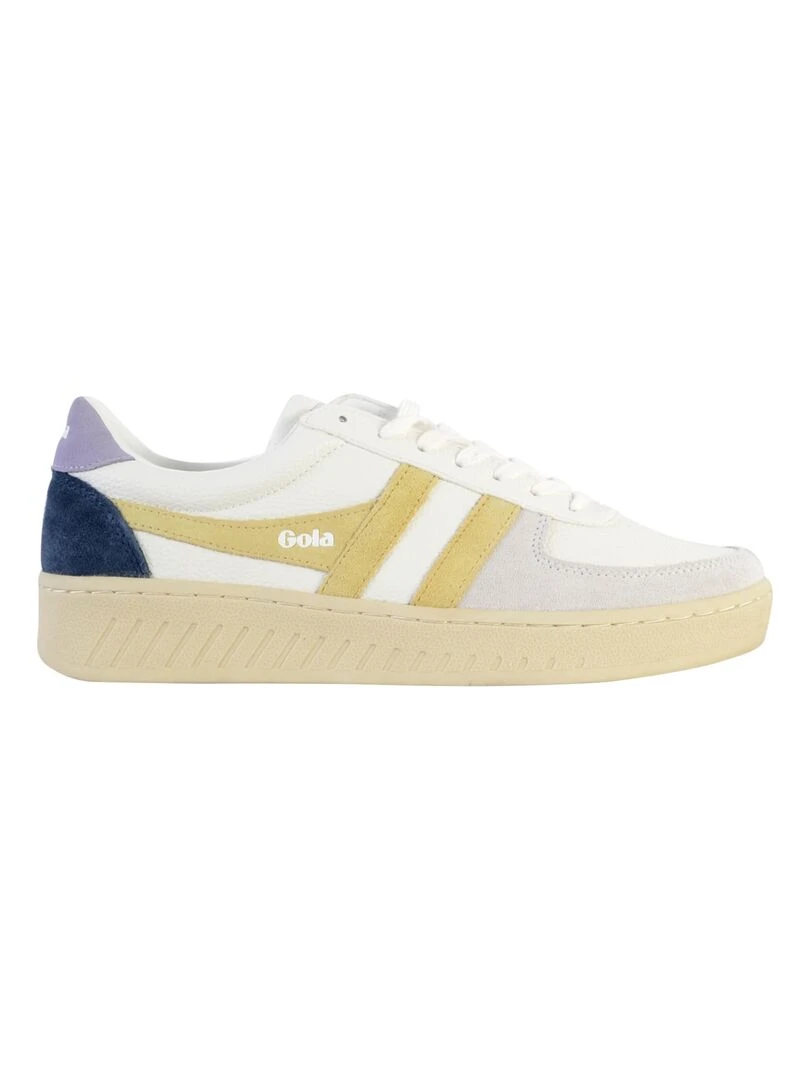 Basket Cuir Gola Grandslam Trident Blanc