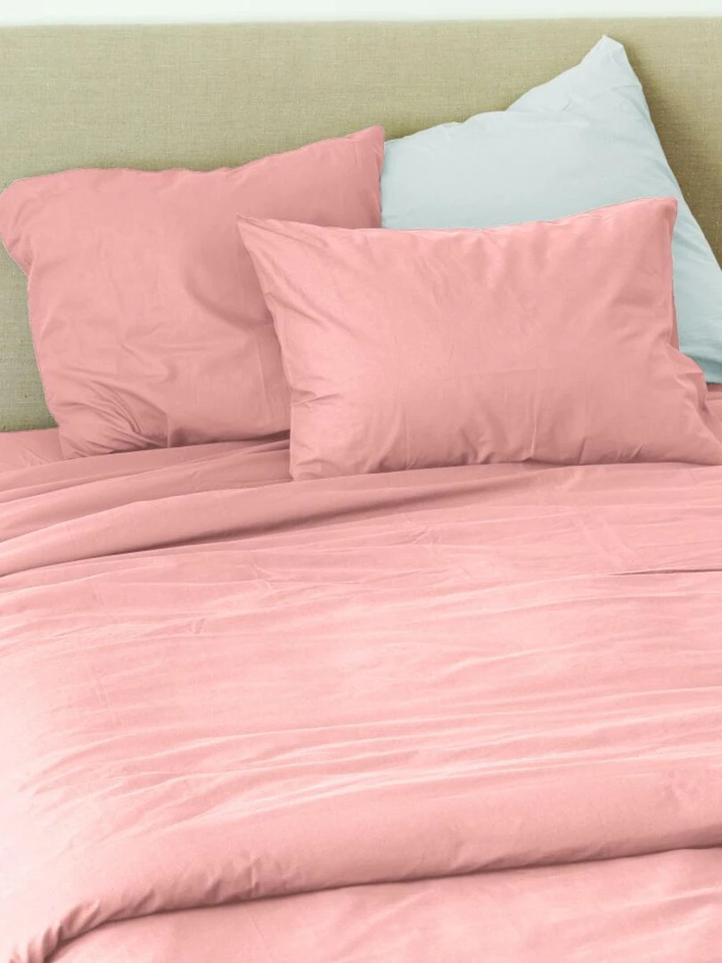 Drap plat en coton lavé Cap Ferret Rose