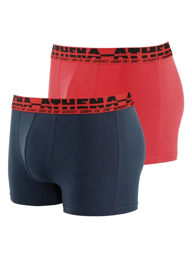 Lot de 2 boxers homme Easy Sport Bleu Rouge