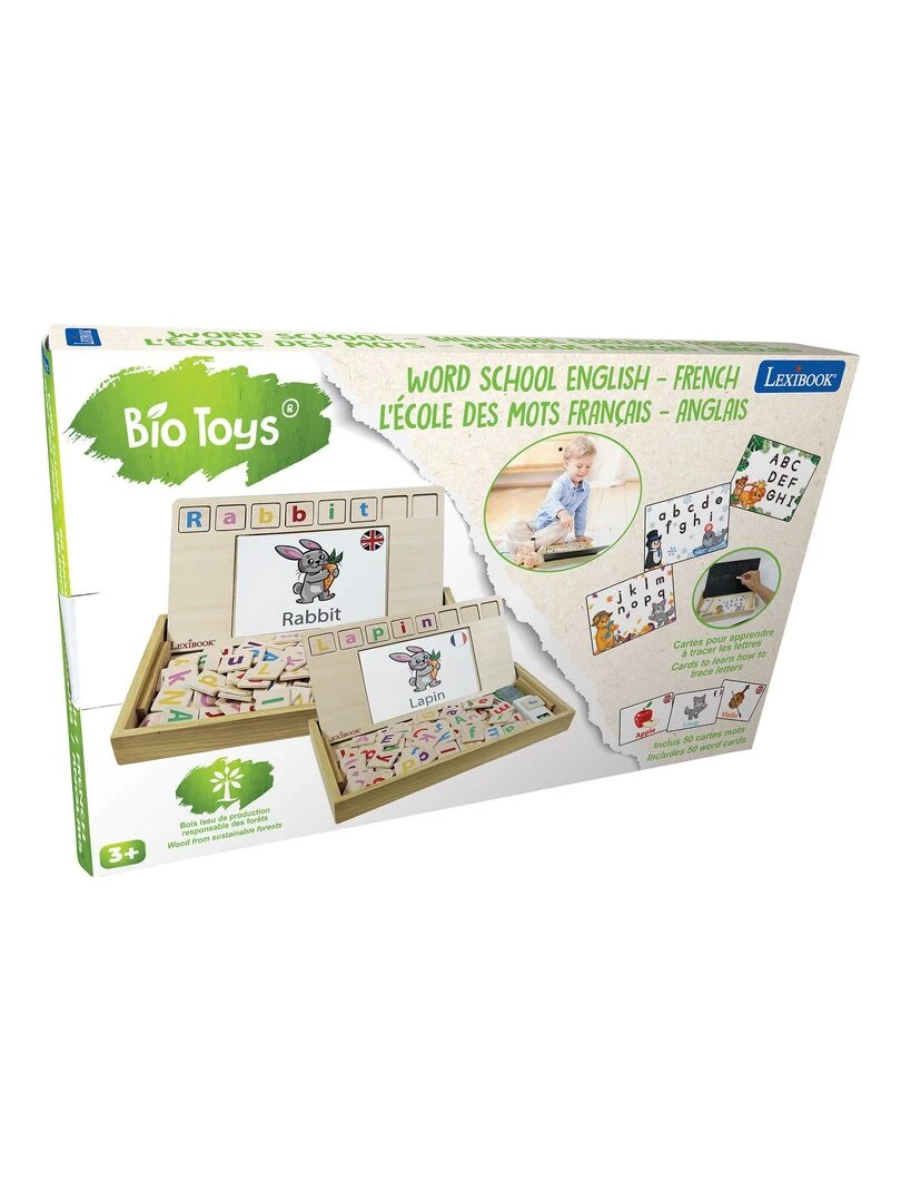 Bio Toys L’ecole Des Mots Bilingue Français  Anglais – Jeu En Bois   N/A