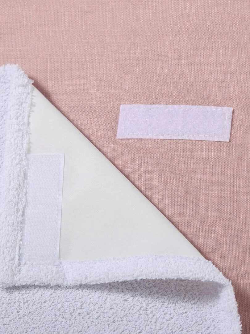 Matelas à langer lavable en coton 50 x 70 cm Rose pâle