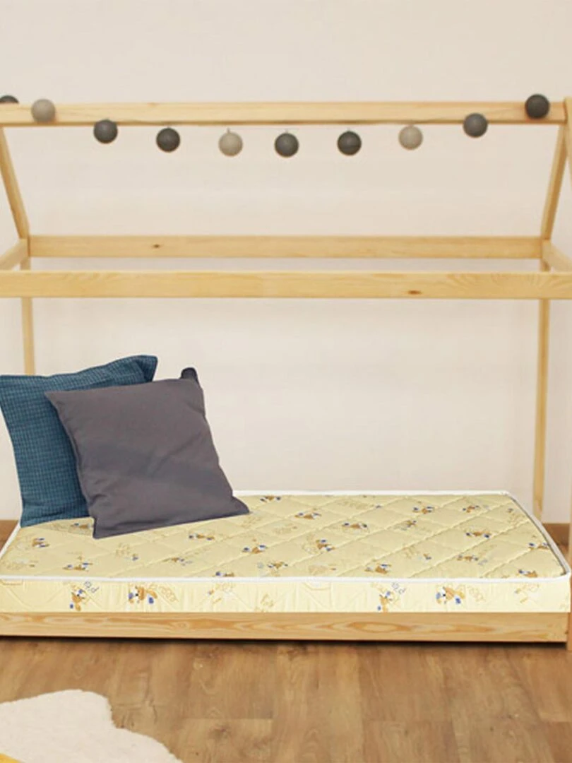 Matelas Bébé BiConfort hypoallergénique en Mousse Fabriqué en France Jaune pâle