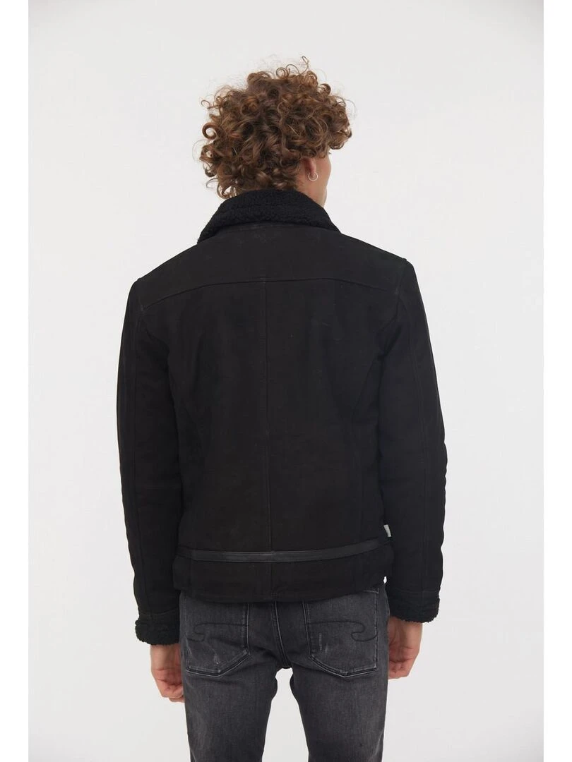 Lee Cooper   Blouson cuir  YAO   Noir