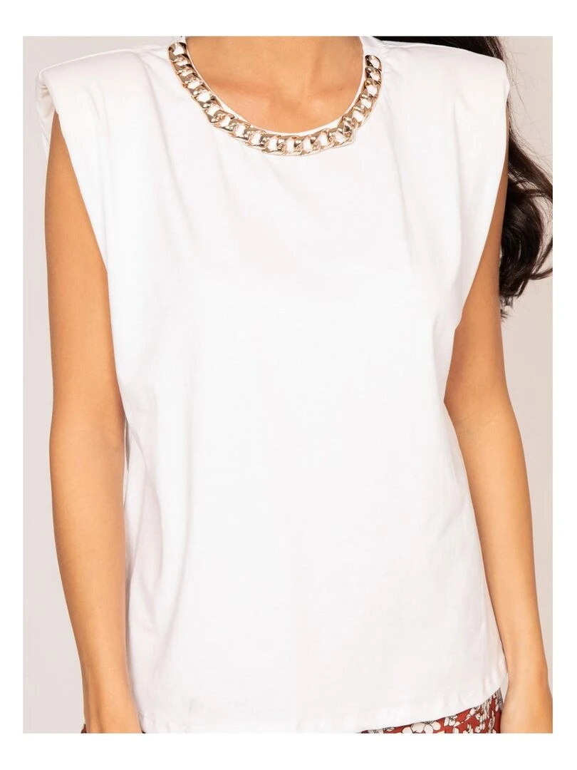 T shirt sans manches FEMA   Blanc