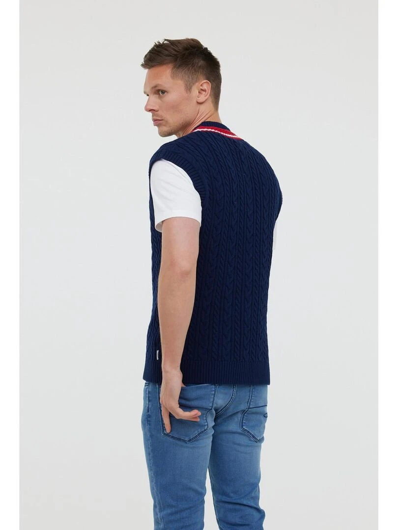 Lee Cooper   Pull sans manches coton regular CILKA SM   Bleu marine