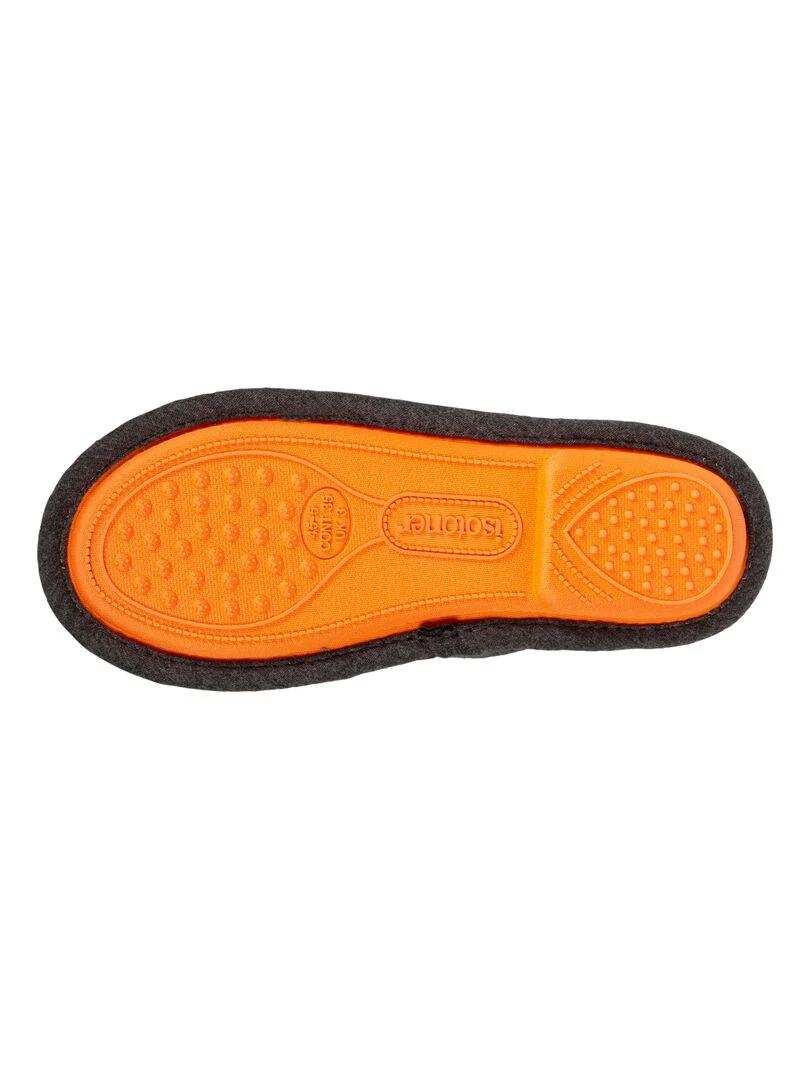 Chaussons Mules Plates Junior Gris chiné foncé Palmier   Gris chiné