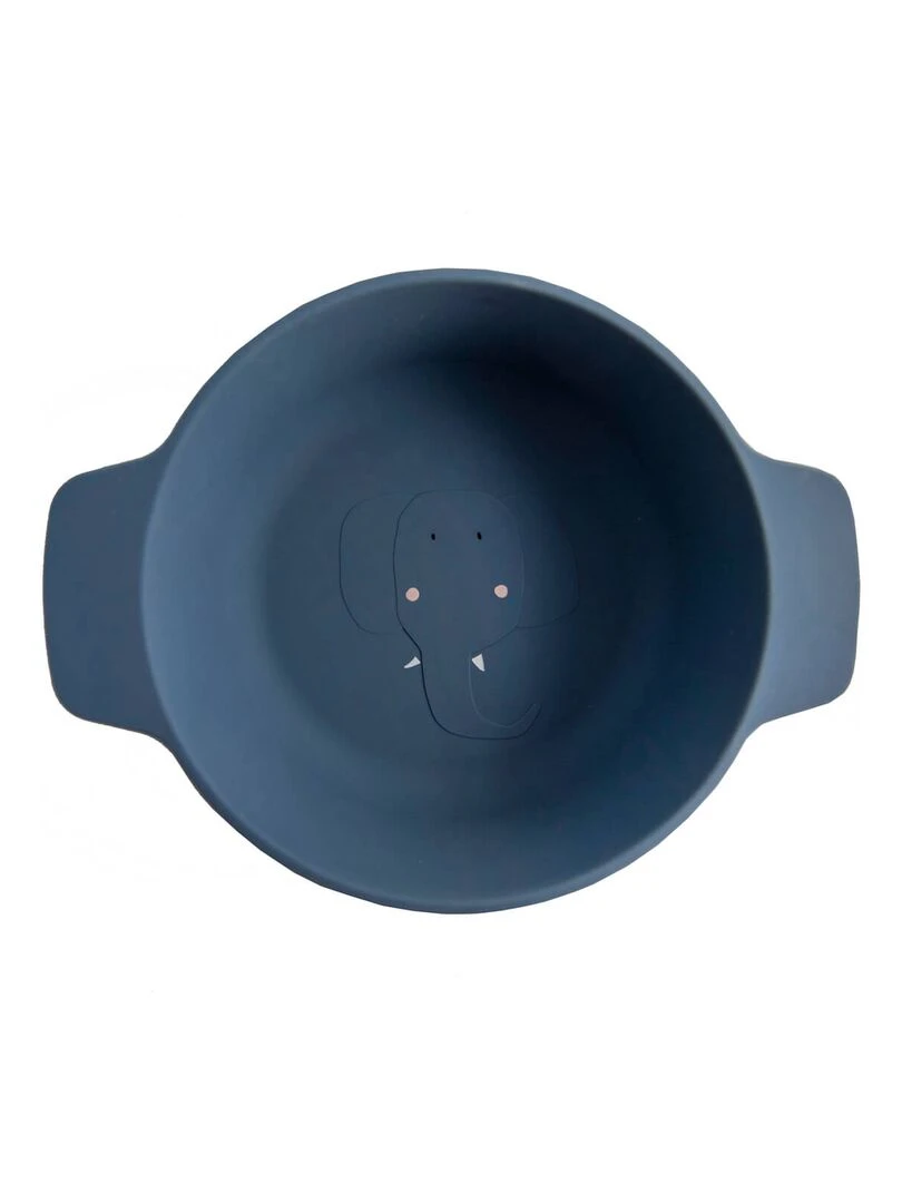 Bol en silicone Mrs Elephant Bleu
