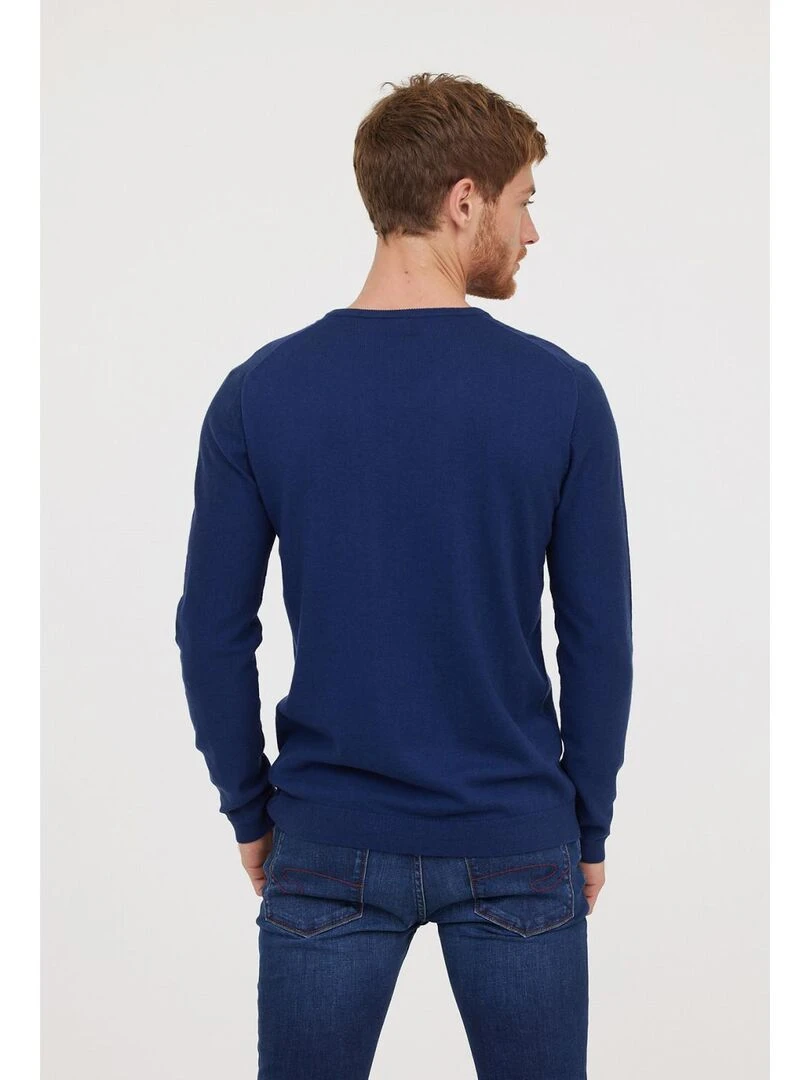 Lee Cooper   Pull coton regular CIFAR   Bleu marine
