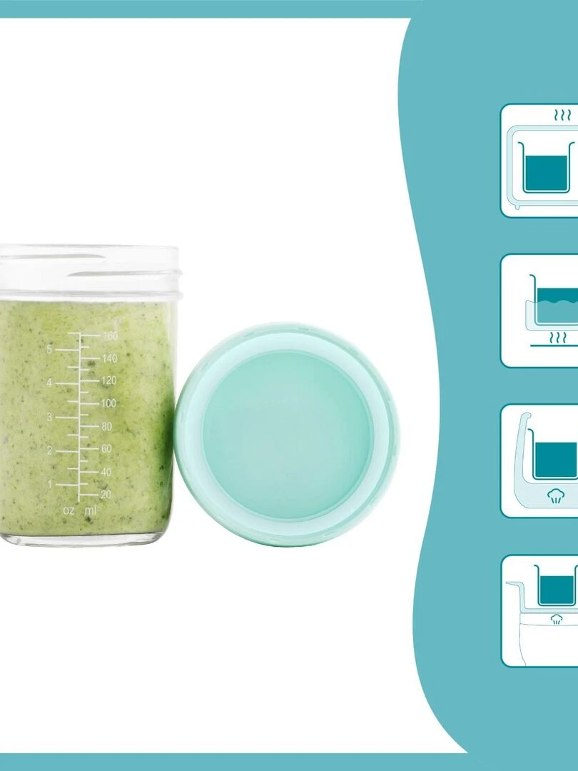 Babybols   Contenants en verre 4x220 ml 'Babymoov'   Transparent