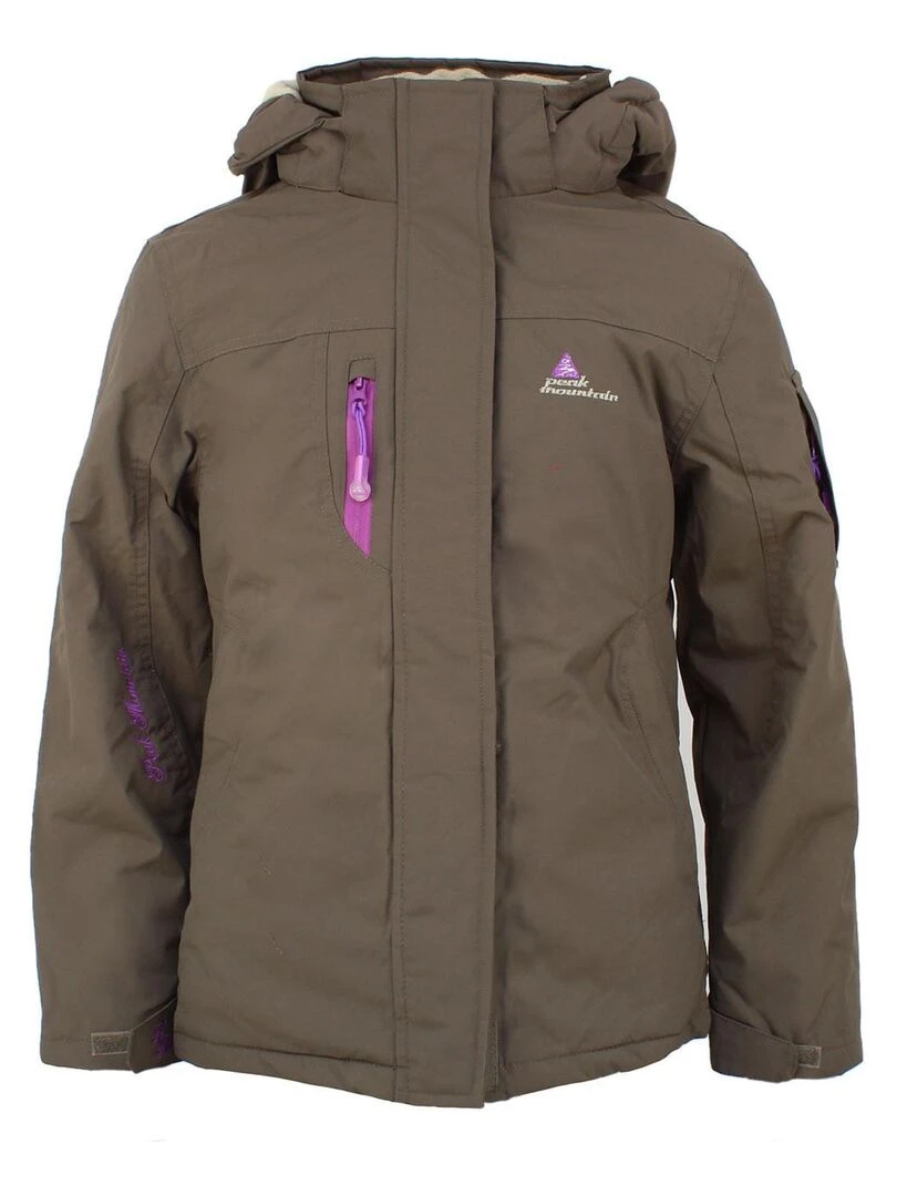 Parka de ski fille FADIKA PEAK MOUNTAIN Gris taupe