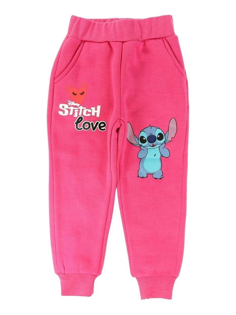 Disney Pantalon De Jogging fille imprimé Lilo Et Stitch Rose fushia