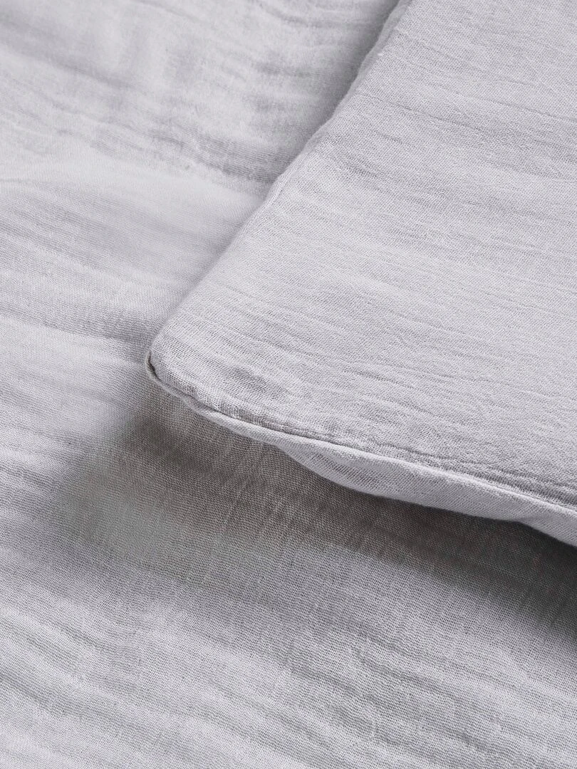 Parure de couette gaze de coton   'Le Lit de Mon Bébé'   Gris perle